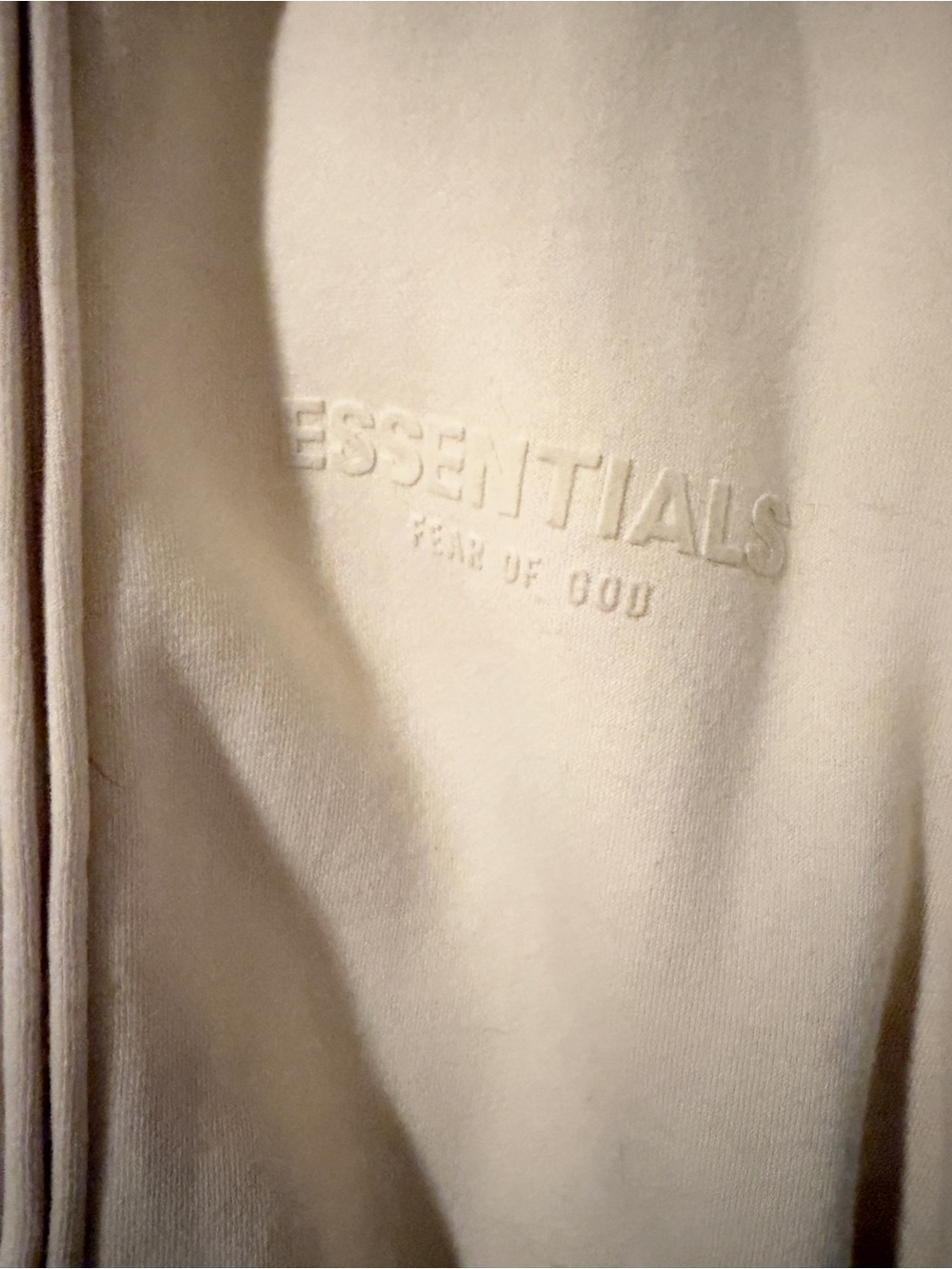 ESSENTIALS Cream Zip-Up Jacket - Picture 2 of 4